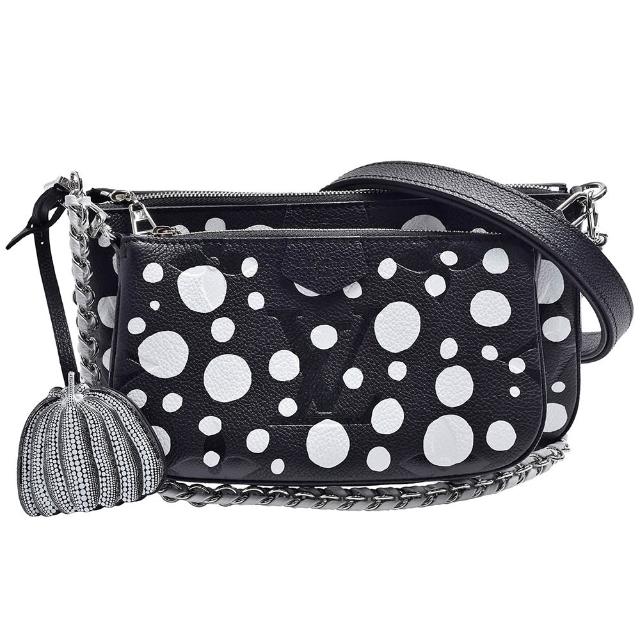 LV LOUIS VUITTON路易威登 M46410 聯名 YK 系列經典 Empreinte 皮革手拿 斜背包