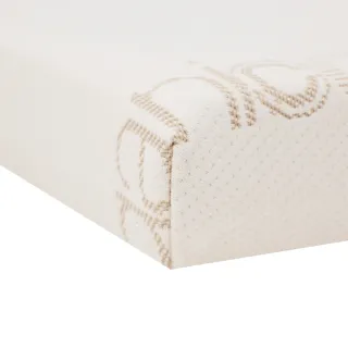 【L.A. Baby】天然有機棉防水保潔墊床包 L號(120*65公分米白色)