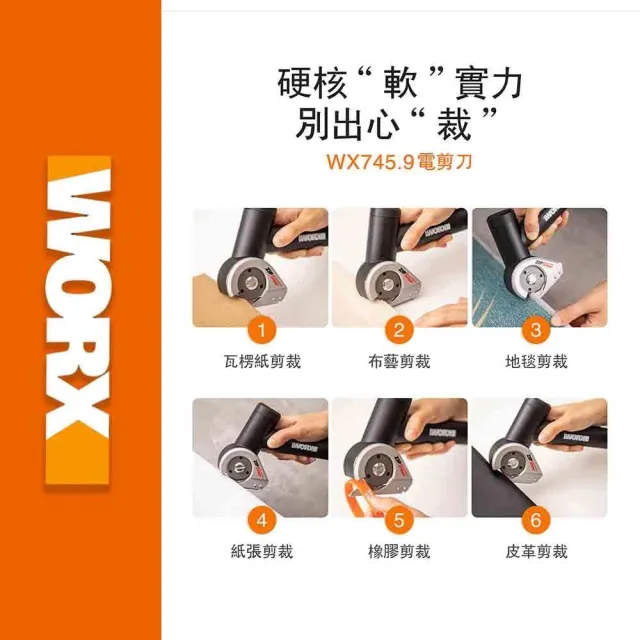 【WORX 威克士】makerX-造物者 鋰電多功能迷你電剪刀 WX745(電剪刀 鋰電剪刀 鋰電多功能迷你電剪刀)