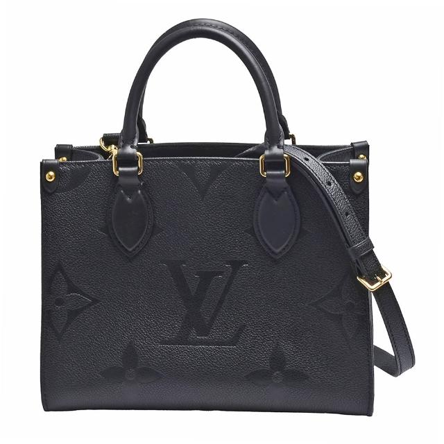 LV LOUIS VUITTON路易威登 M45653 ONTHEGO PM 經典 Empreinte 牛皮手提 / 斜背包 LV LOUIS VUITTON 路易威登 M45653 ONTHEGO PM 經典 Empreinte 牛皮兩用包,黑色系設計,適合日常出勤與休閒使用。配有原廠背帶與防塵袋,內設3個內袋,輕便實用,法國原產,歐洲來源,女性專用,釦式開口,無外部與底珠設計,不適合放A4檔案。