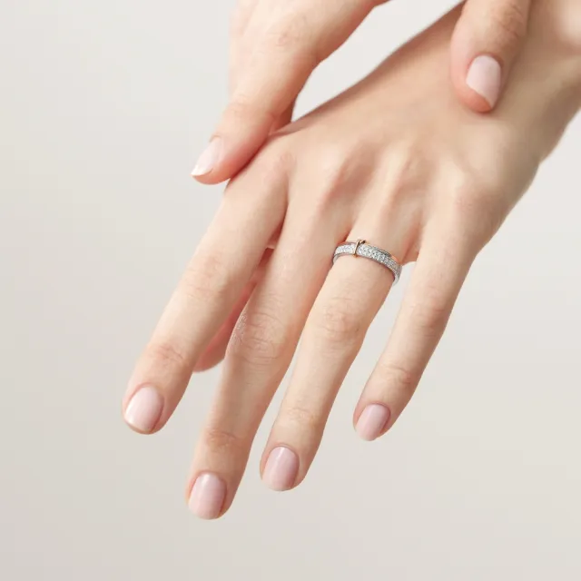 【PROMESSA】24分 同心結 18K金鑽石結婚戒指