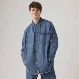 【LEVIS】襯衫式寬鬆版牛仔外套 / 口袋細節 男生上衣 人氣新品 003M1-0001