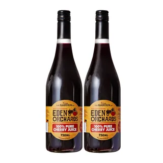 【Eden Orchards】紐西蘭伊甸莊園 100%甜櫻桃原汁750ml/瓶(2罐組;櫻桃汁)