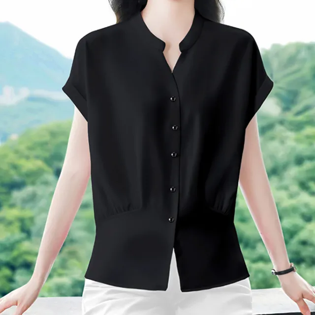【麗質達人】9188短版V領上衣-AA (M-4XL)