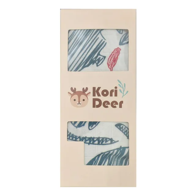 【Kori Deer 可莉鹿】嬰兒成長紀錄萬用透氣竹纖維雙層紗布包巾(muslin新生兒浴巾哺乳巾推車毯蓋巾蓋毯蓋被)