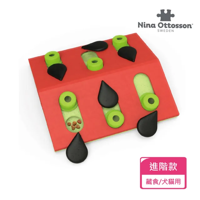 【Nina Ottosson】趣味貓 西瓜果盤 貓玩具 進階款 LV.2 益智 藏食 慢食 寵物