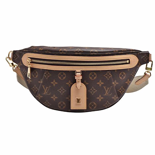 全新 LOUIS VUITTON 路易威登 M46784 經典 High Rise Monogram 印花帆布腰包，咖啡色系設計，採用高品質牛皮與帆布材質，搭配原廠防塵套，輕便實用，適合日常搭配，女性使用更為合適。