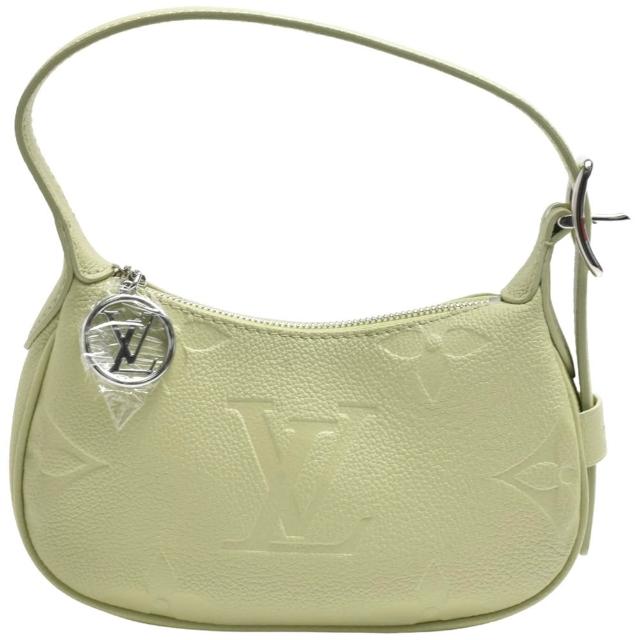 全新 LOUIS VUITTON 路易威登 M82425 Mini Moon 經典 Empreinte 皮革肩揹包，採用高階牛皮製成，綠色系設計，拉鍊式開口，輕便實用，附原廠防塵套，適合女性日常使用。