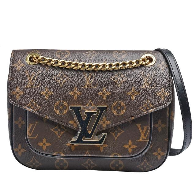 LV LOUIS VUITTON路易威登 M45592 經典 PASSY 系列 Monogram 帆布肩/斜背包