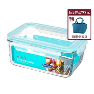【Glasslock】強化玻璃微波保鮮盒-長方形1900ml