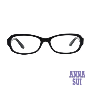 【ANNA SUI 安娜蘇】金屬雕花文字光學眼鏡-黑(AAS542-001)