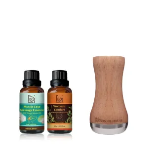 【Bonnie House 植享家】精選按摩油30ml(任選2入)+手持式按摩儀