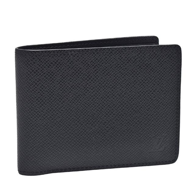 LV LOUIS VUITTON路易威登 M30531 經典 Taiga 皮革 MULTIPLE 摺疊短夾