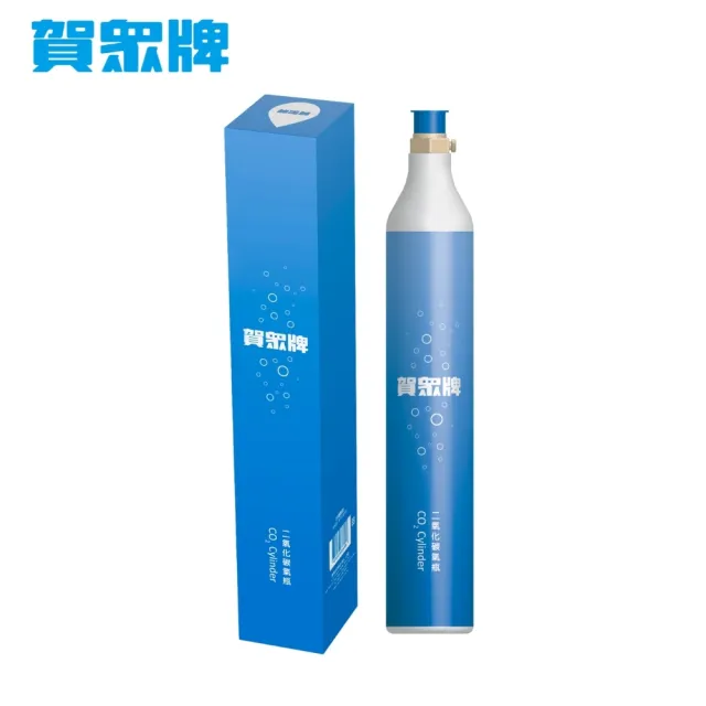 【賀眾牌】簡約時尚氣泡水機UA-2001JBK(台灣製氣瓶/食品級PET瓶/按壓式打氣)+氣瓶