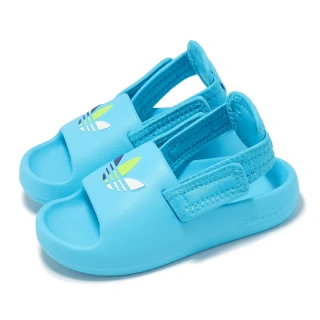 【adidas 愛迪達】涼鞋 adiFom Adilette I 小童 小朋友 藍 魔鬼氈 涼拖鞋 愛迪達(JP5531)