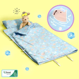 【Embrace 英柏絲】100%純天絲 MIT兒童睡袋-不含被胎 防踢款 冬夏兩用 幼稚園午睡 快速收納(多色任選)