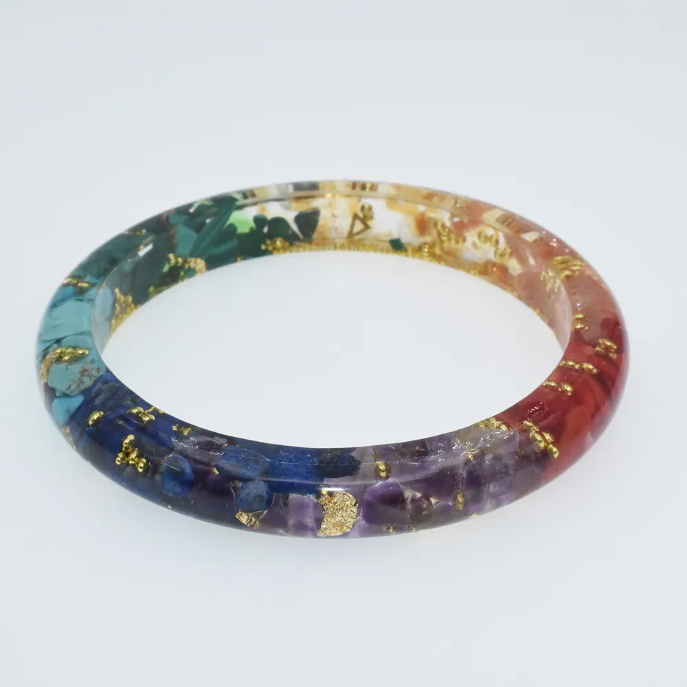 【鑫運來】◎奧剛能量七脈輪細版手鐲