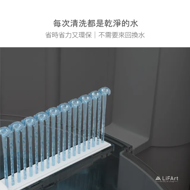 【LiFArt】淨污水分離式省水拖把組(1桶1拖5布/旋轉拖把)