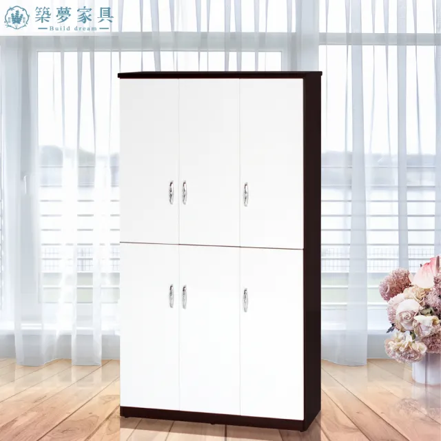 【Build dream 築夢家具】3.2尺 防水塑鋼 六門高鞋櫃