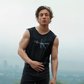 【CALVIN KLEIN】官方旗艦館 CK Monogram 標誌T恤 _黑色