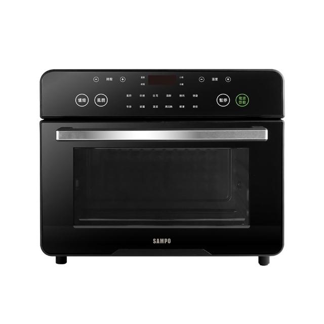 【SAMPO 聲寶】22L 不鏽鋼碳素雙發熱氣炸電烤箱-(KZ-KA22B)