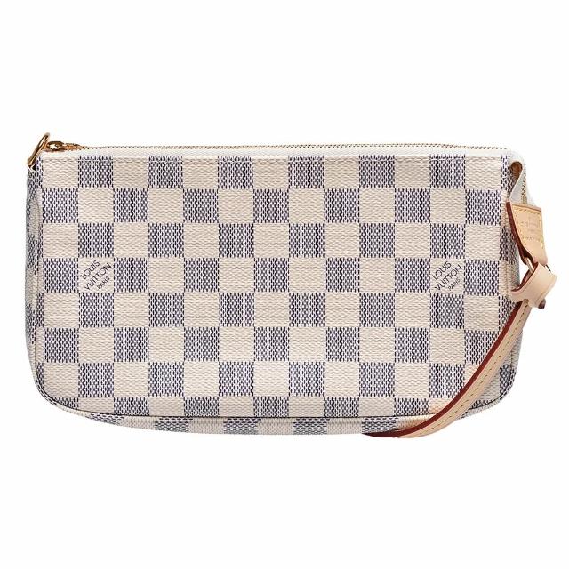 LV LOUIS VUITTON 路易威登 N41207 經典 Damier 棋盤格帆布拉鍊肩揹包，白色系設計，採用高質牛皮與帆布製作，輕便實用。配有原廠防塵套與可調背帶，適合女性日常使用，簡約時尚風格，完美搭配各種場合。