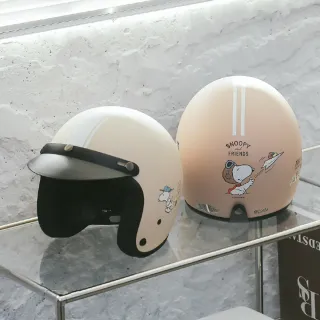 【Norns】Peanuts史努比安全帽(Snoopy 3/4半罩安全帽 機車造型騎士帽 睡衣 卡通安全帽 台灣製造)