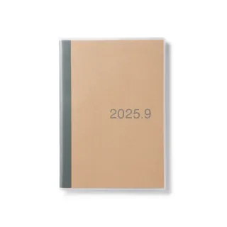 【MUJI 無印良品】上質紙牛皮紙封面月間筆記本/2025年8月開始/A5
