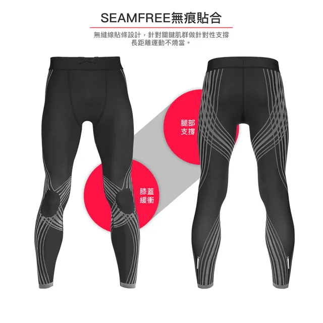 【A-MYZONE】男款 競賽恢復兩用 透氣速乾壓力褲/壓縮褲/運動長褲(馬拉松/慢跑/重訓/登山)