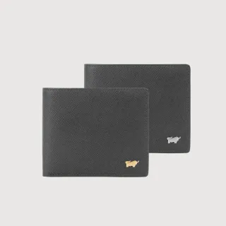 【BRAUN BUFFEL 德國小金牛】尚恩A 8卡中間翻零錢袋短夾-黑色(BF354-318-BK) 送禮推薦