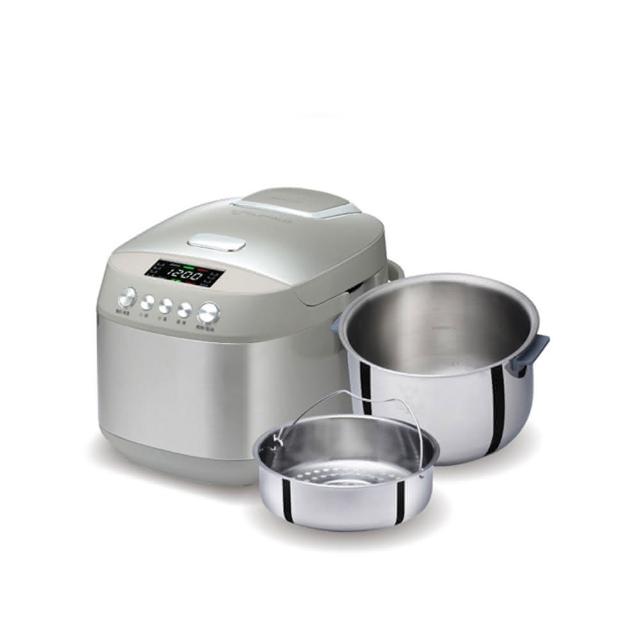 【Buffalo 牛頭牌】10人份全功能微電腦電子鍋附蒸層(極厚安康內鍋 SRC-18)