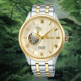 【SEIKO 精工】Presage Japanese Garden日本庭園系列機械腕錶/41.8mm(SSA464J1/4R39-00W0K)