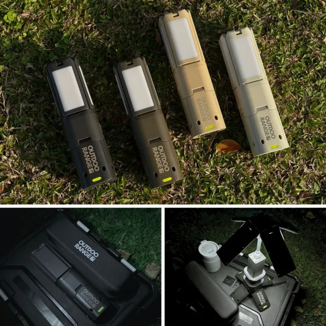 【OUTDOORANGE】戶外多機能 四葉伸縮露營燈 LED(6000lm 磁吸伸縮LED燈)