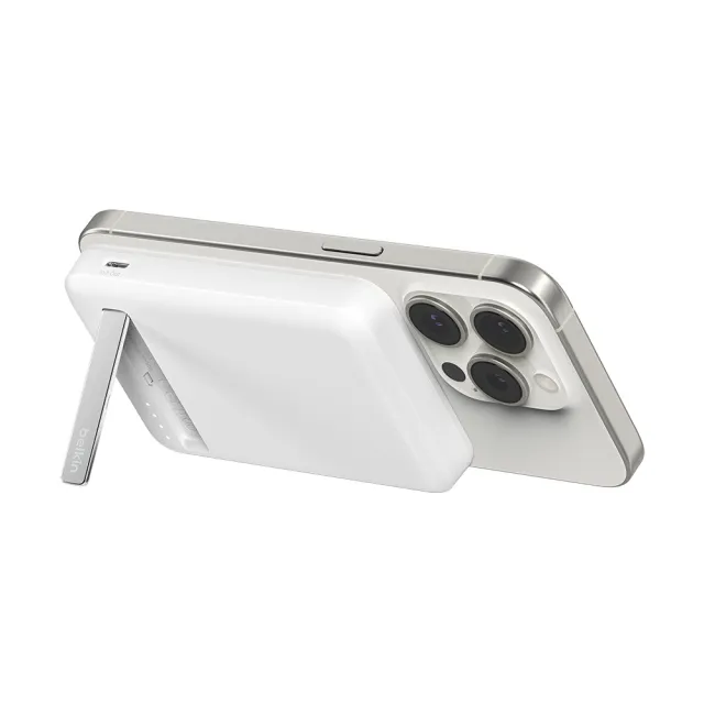 【BELKIN】BoostCharge Pro Qi2 磁吸無線充電行動電源5000mAh-黑/白/藍(BPD006)