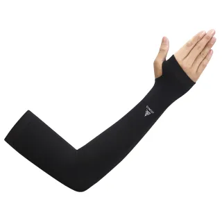 【ATUNAS 歐都納】中性款瞬透冰紗涼感防曬無縫袖套-拇指款(A1ACGZ02N黑/單車/抗UV/機車族/登山健行/路跑)