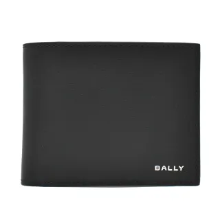 【BALLY】燙印LOGO 牛皮對開四卡短夾 皮夾