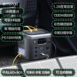【emirai】次世代行動電站1500W+120W太陽能板組-太空灰EMR1500(戶外防災露營儲能電站/安全耐用磷酸鐵鋰)