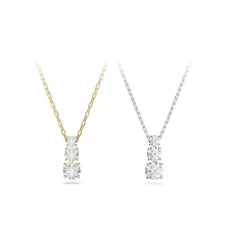 【SWAROVSKI 施華洛世奇】Stilla Attract 鏈墜 圓形切割 白色 鍍白金色/鍍金色(2色任選)