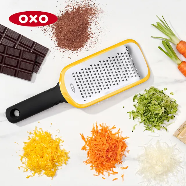 【美國OXO】完美刀工3件組｜好好壓切丁盒+好好握細絲刨絲器+可調式蔬果削片器