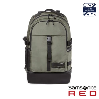 【Samsonite RED】MARMION 戶外休閒抗菌後背包(卡其色)