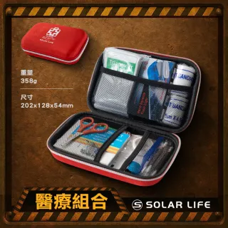 【索樂生活】隨身醫療急救包21入組(藥品收納包 露營旅行 戰備避難 地震颱風 緊急避難包)