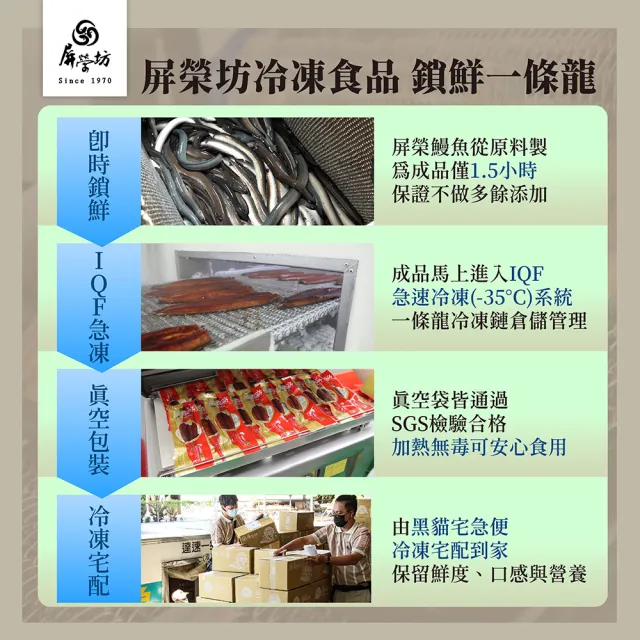 【屏榮坊】醬爆蒲燒鰻（每尾180g±10%/醬汁比例31%/共3尾入/蒲燒鰻/冷凍烤鰻魚/真空蒲燒鰻）