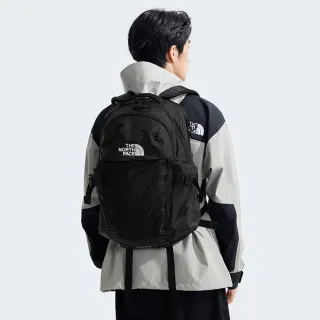 【The North Face 官方旗艦】北面男女款黑色便捷收納休閒後背包｜52SH4HF(筆電包/登山包)