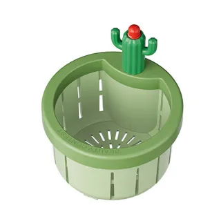 【AFAMIC 艾法】一鍵倒廚餘乾濕分離廚房水槽可掛式瀝水籃垃圾桶(肥皂架 菜瓜布架 過濾網)