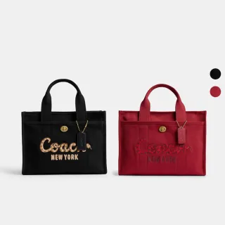 【COACH】蔻馳官方直營 CARGO COACH蛇型文字NEW YEAR 26號托特包-兩色可選(CZ430)