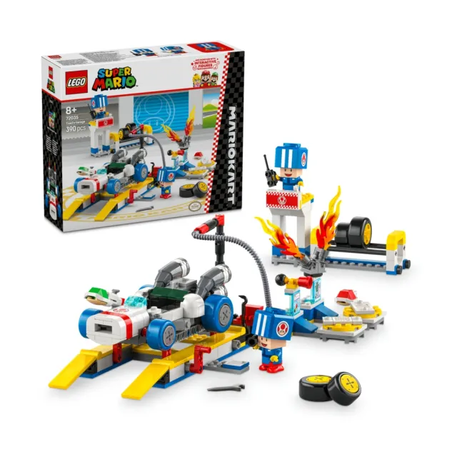 【LEGO 樂高】超級瑪利歐系列 72035 瑪利歐賽車－奇諾比奧的車庫(MarioKart 任天堂 玩具車 兒童積木 禮物)