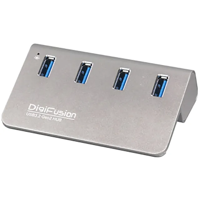【伽利略】USB3.2 Gen2 4埠 Hub 鋁合金加變壓器(H418S-WH)
