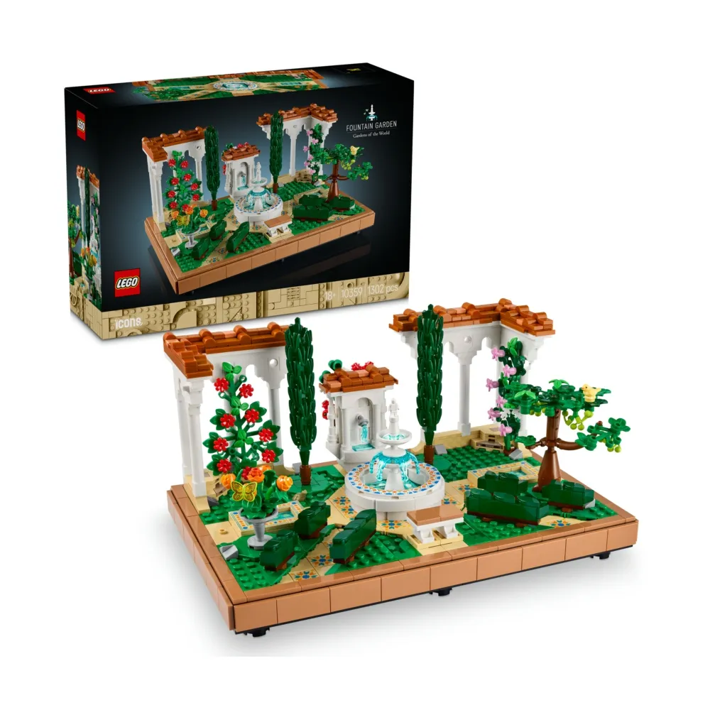 【LEGO 樂高】Icons 10359 噴泉庭園(西班牙花園 園藝景觀 居家擺設 玩具模型 禮物)