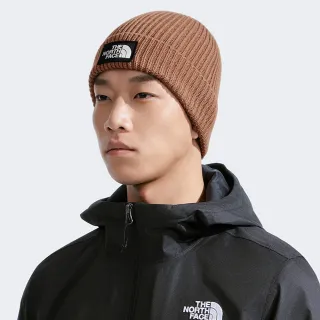 【The North Face 官方旗艦】北面男女款棕色LOGO布標毛帽｜3FJX6IH