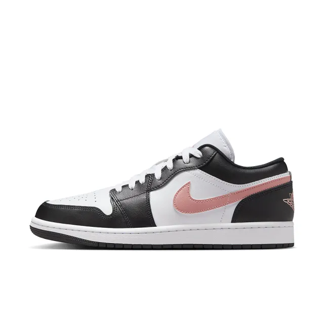 【NIKE 耐吉】休閒鞋 男鞋 運動鞋 AJ1 喬丹 AIR JORDAN 1 LOW 白黑粉 553558-165